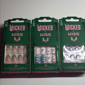 Kiss Wicked Press-On Nails - Green, Pink, Blue